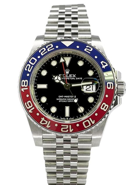 pre-owned rolex gmt master ii pepsi 126710blro